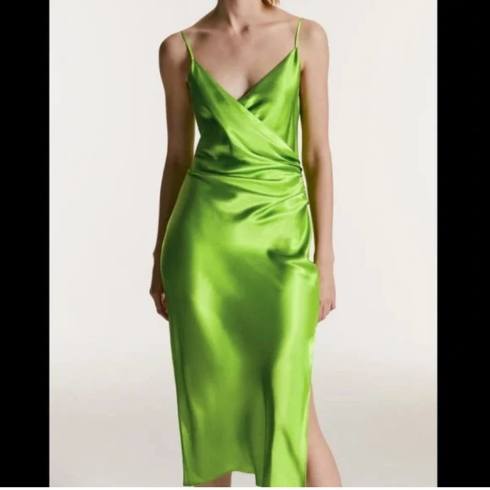 Zara Draped Lingerie Style Dress Size Medium